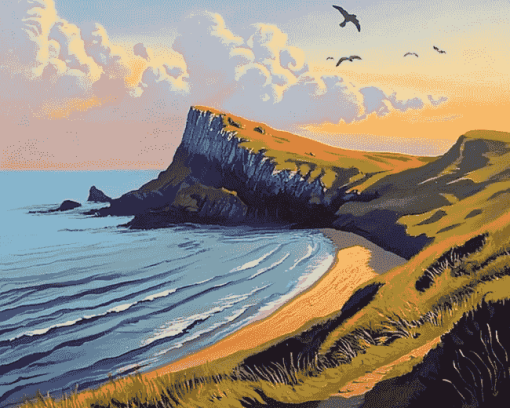 Worms Head Scenic View Diamond Painting