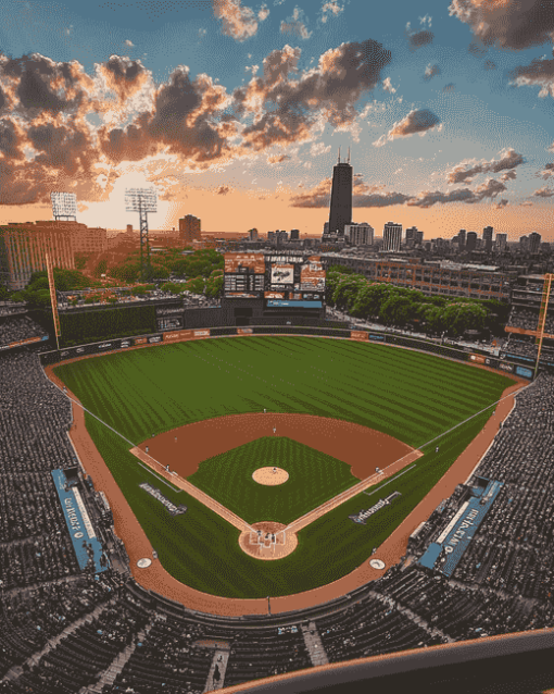 Wrigley Field Landscape Chicago Diamond Painting