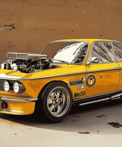 Yellow BMW E10 Car Diamond Painting