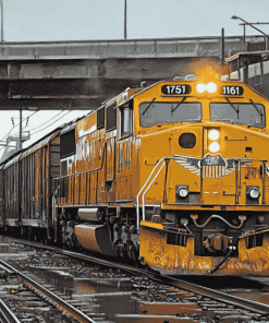 Yellow Diesel Engines Diamond Painting