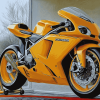 Yellow Ducati 999 Motorbikes Diamond Painting