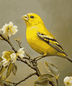 Yellow Finch Bird Diamond Painting