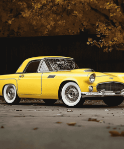 Yellow Ford Thunderbird Car Diamond Painting