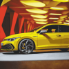 Yellow Golf 8 VW Car Diamond Painting