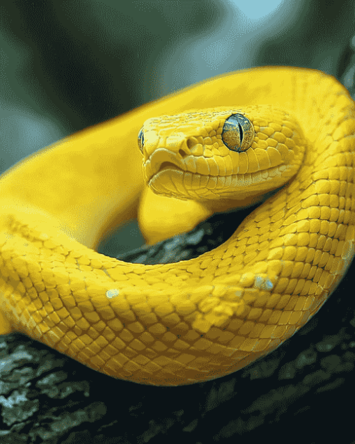 Yellow Snake Diamond Painting