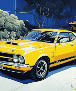 Yellow Xb Gt Falcon Car Diamond Painting