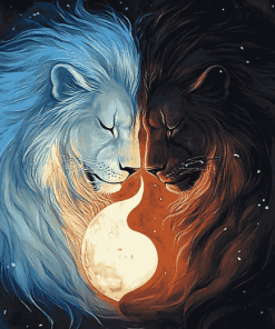 Yin Yang Lion Diamond Painting