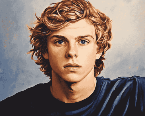 Young Evan Peters Celebrity Diamond Painting