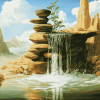 Zen Fountains Diamond Painting