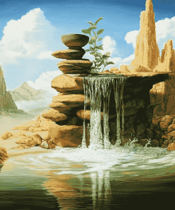 Zen Fountains Diamond Painting