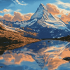 Zermatt Mountain View Diamond Painting