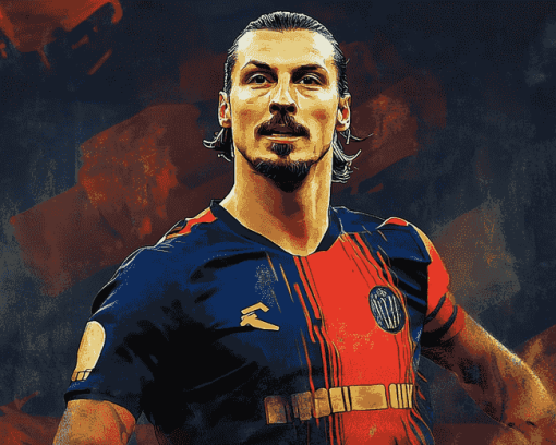 Zlatan Ibrahimović Football Icon Diamond Painting