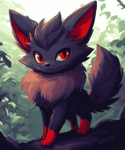 Zorua Pokemon Cartoon Diamond Painting