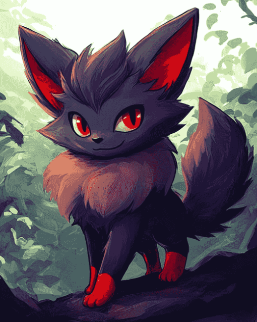 Zorua Pokemon Cartoon Diamond Painting