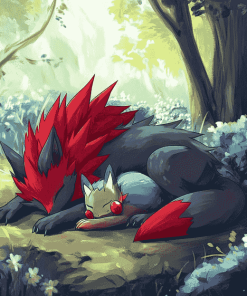 Zorua and Zoroark in Pokemon Diamond Painting