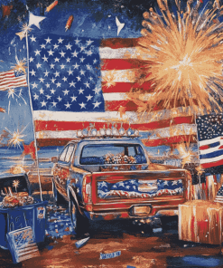 4th Of July American Celebration Diamond Painting