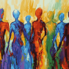 Abstract Colorful People Diamond Painting