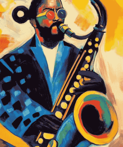 Abstract Saxophone Melody Diamond Painting