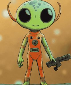 Adorable Alien Cartoon Diamond Painting