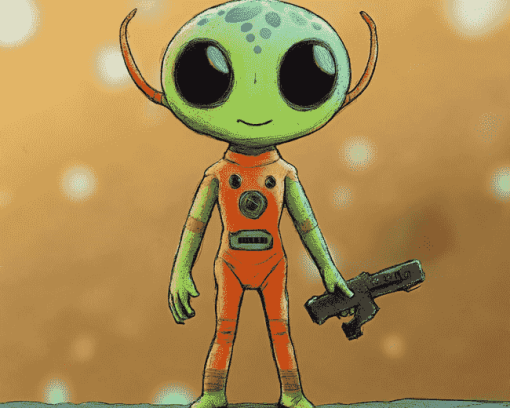 Adorable Alien Cartoon Diamond Painting