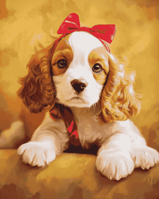 Adorable Cocker Puppy Diamond Painting