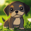 Adorable Puppy Animation Diamond Painting