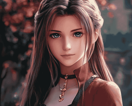 Aerith Gainsborough Animation Diamond Painting