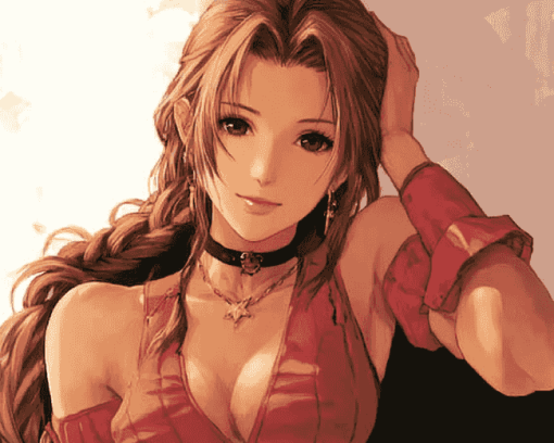 Aerith Gainsborough Anime Diamond Painting