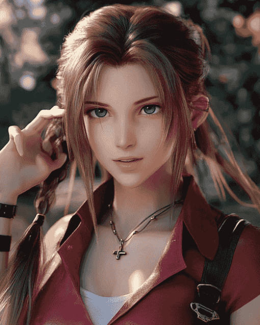 Aerith Gainsborough Fantasy Diamond Painting