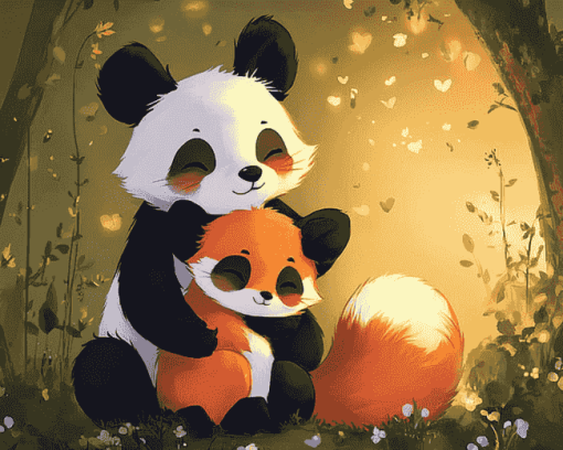 Aesthetic Animal Duo Diamond Painting