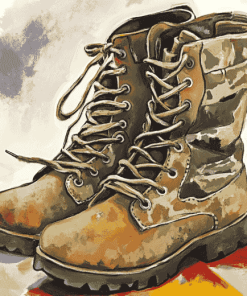 Aesthetic Army Boots Diamond Painting