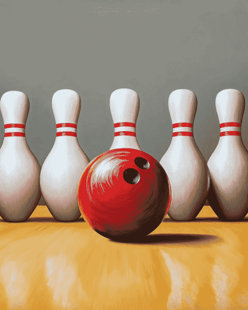 Aesthetic Bowling Scene Diamond Painting