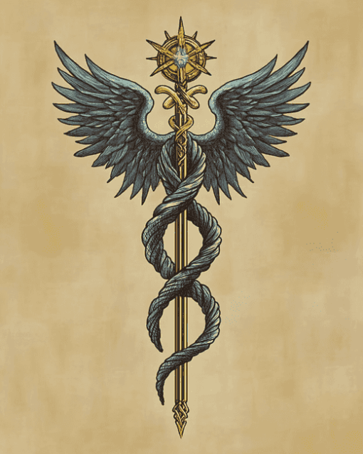 Aesthetic Caduceus Animation Diamond Painting