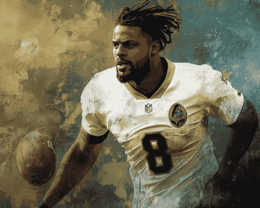 Aesthetic Cameron Jordan Football Diamond Painting