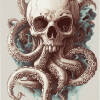 Aesthetic Octopus Skull Diamond Painting