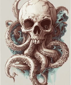 Aesthetic Octopus Skull Diamond Painting