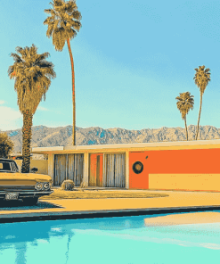 Aesthetic Palm Springs Landscape Diamond Painting