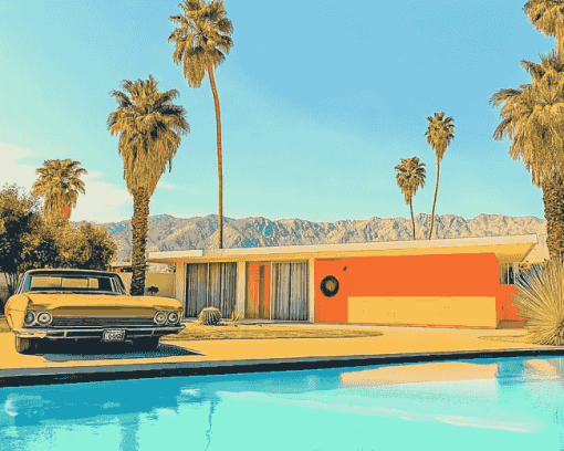 Aesthetic Palm Springs Landscape Diamond Painting