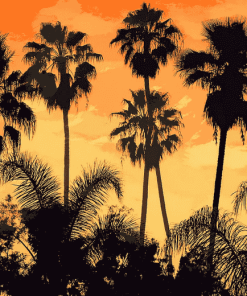 Aesthetic Palm Trees Diamond Painting