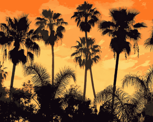 Aesthetic Palm Trees Diamond Painting