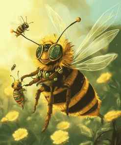 Aesthetic Queen Bee Animation Diamond Painting