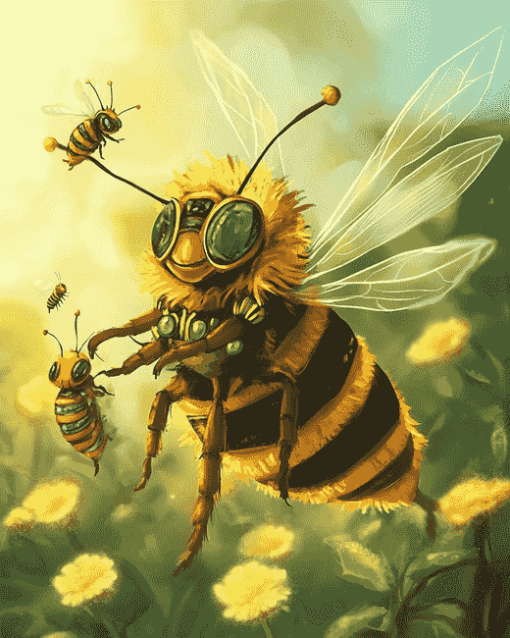 Aesthetic Queen Bee Animation Diamond Painting