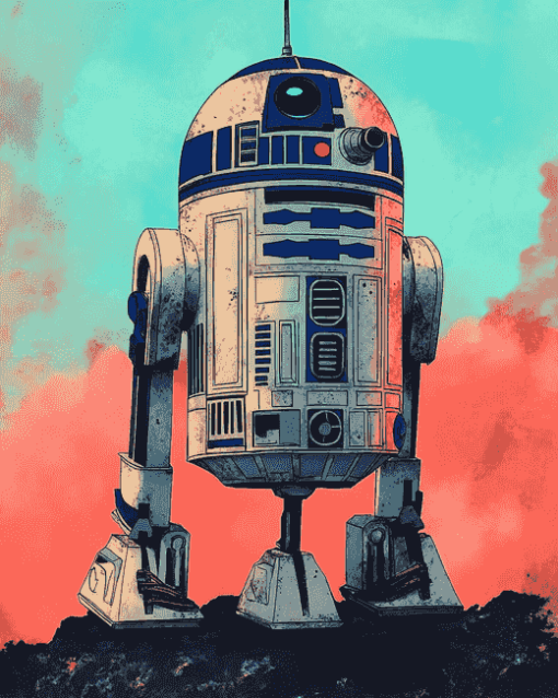 Aesthetic R2d2 Robot Diamond Painting