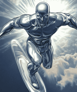 Aesthetic Silver Surfer Diamond Painting