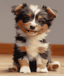 Aesthetic Toy Aussie Puppy Diamond Painting