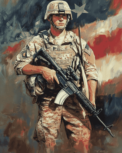 Aesthetic US Army Diamond Painting