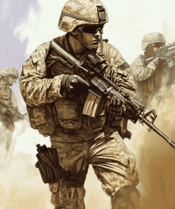 Aesthetic US Marines Diamond Painting