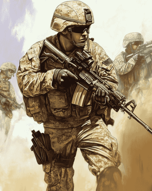 Aesthetic US Marines Diamond Painting