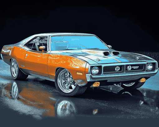 Aesthetic Vintage 1971 Roadrunner Diamond Painting