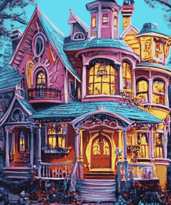 Aesthetic Whimsical Houses Diamond Painting